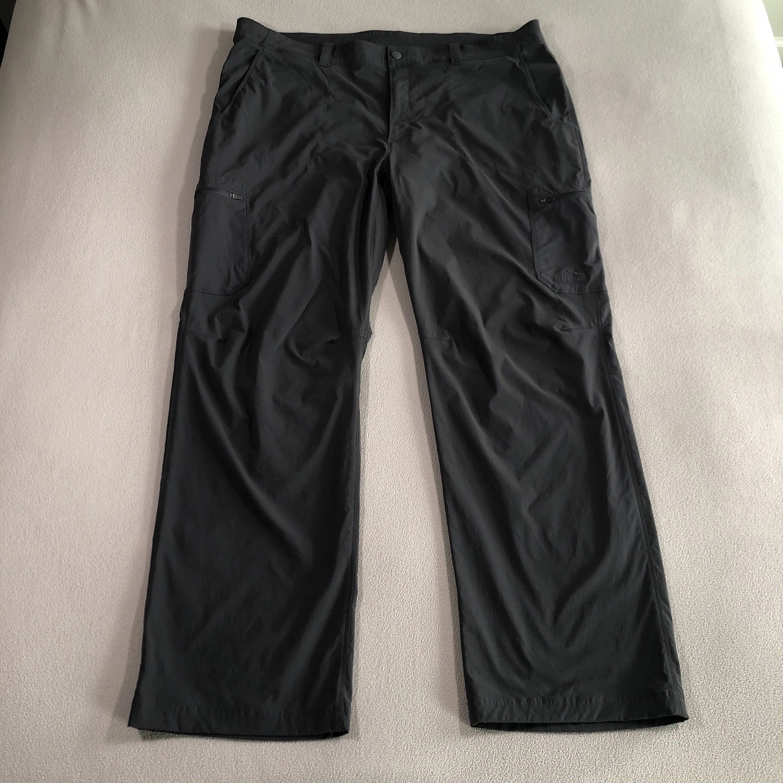 LL Bean Cresta Hiking Pants Men's 40x32 Gray Water Resistant Trail Camping Nylon