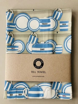 CORNISHWARE/T. G. GREEN Cornishware Dresser Tea Towel (Sage Green)