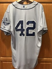 2013 Jackie Robinson Day Game Worn Jersey Everth Cabrera MLB HOLO Pads V Dodgers