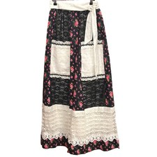Vintage Tumbleweeds Prairie Skirt Patchwork Lace Floral Calico Western Boho