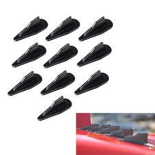 10x Universal Vortex Generator Evo Style Roof Shark Fins Spoiler Wing Pp Carbon
