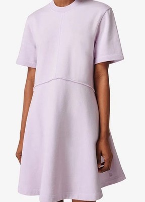 Sweaty Betty Revive Baumwollmischung T-Shirt Kleid Flieder EUC Größe L Neu mit Etikett
