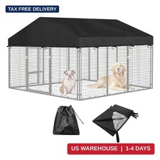 10x10 FT Dog Kennel Cover Heavy Duty 600D Waterproof UV Roof Outdoor Shade Top