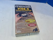 Maxell VHS-C to VHS Cassette Adapter Tape New Sealed Plastic VP-CA With Hanger