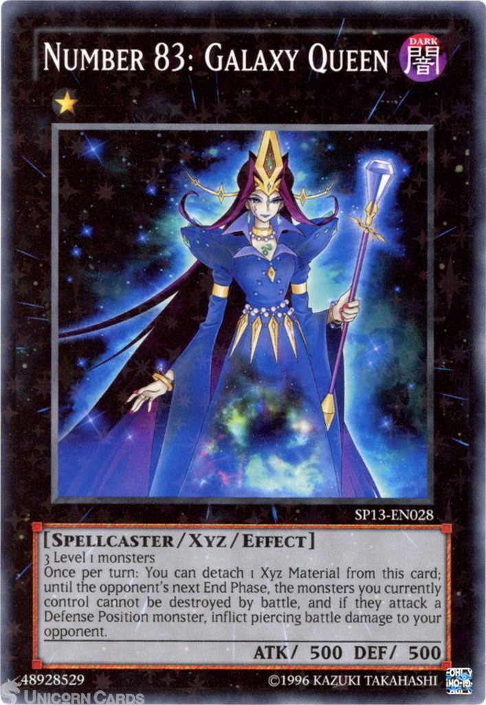 SP13-EN028 Number 83: Galaxy Queen : Starfoil Rare UNL Edition Mint YuGiOh Card