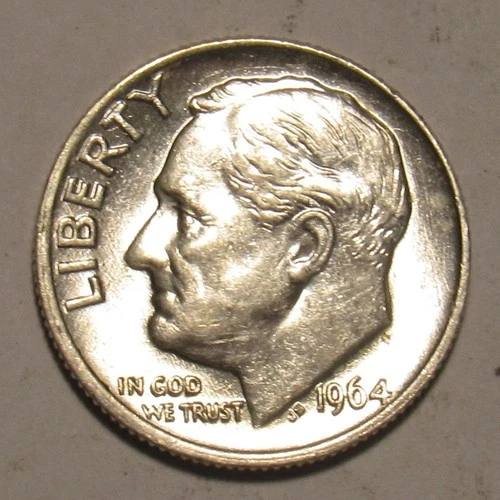1964 P ROOSEVELT DIME , 90% Silver BU