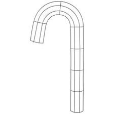 Candy Cane Wire Frame 22.8  H x 9.75  W x 0.75  D LOWER PRICE