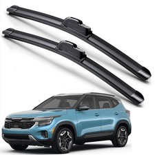 For 2020-2026 Kia Seltos Windshield Wiper Blades J-hook Hybrid Silicone