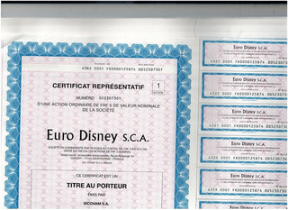 Lagerverkauf 50 Euro Disneyland Paris 1983 'no Mickey Mouse' uncancelled/