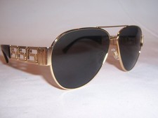 NEW VERSACE SUNGLASSES VE 2289 100287 GOLD/GRAY 61MM AUTHENTIC