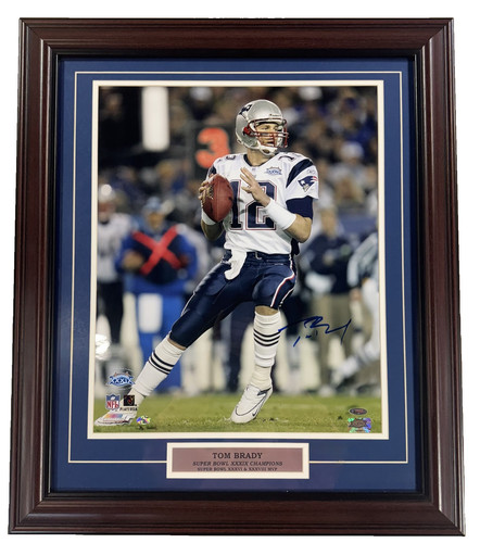 Tom Brady Signed 16x20 Framed Super Bowl 39 Photo NE Patriots Auto Tristar COA
