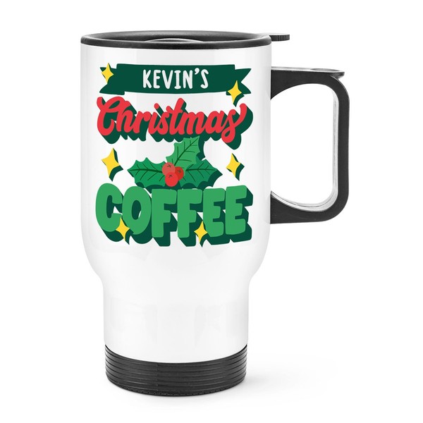 Personalisierter Weihnachtskaffee Reisebecher Tasse Mit Griff Mama Papa Oma Opa-image