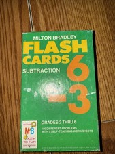 Subtraction FLASH CARDS - Warren Paper Products - Mid Century Vintage