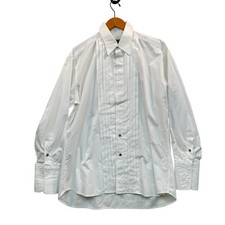 VTG Gitman Bros Mens 16/32 White Pleated Bib Tuxedo Shirt French Cuff Made USA