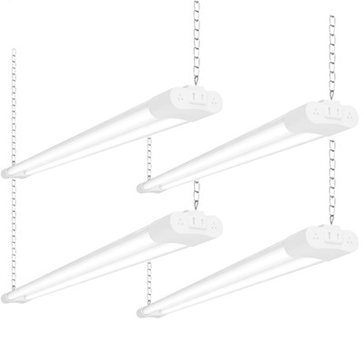 4 Pack 42W Double Tube Light Fixture LED Shop Light For Garage Daylight 5000K