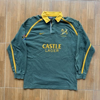 Vintage South Africa Nike Rugby Jersey M Castle Lager Springbok
