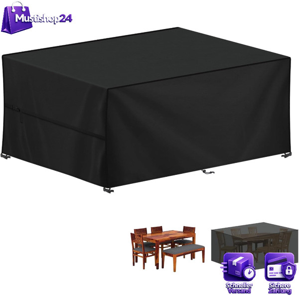 Abdeckhaube GartenmöBel Wasserdicht 240X140X90Cm 420D Oxford Gewebe Schutzplane-image