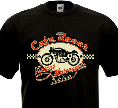 T-Shirt CAFE RACER Vintage Motorrad Custom Biker TRITON Triumph Rock'n'Roll 