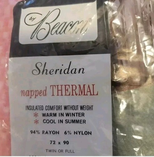 Coperta vintage Beacon acrilico bordo raso doppio/pieno rosa rosa 90x72 made in USA - Foto 2 di 6