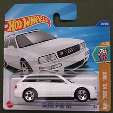 HOT WHEELS 2025 '94 AUDI AVANT RS2, WHITE, SHORT CARD.