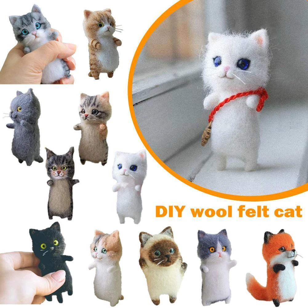 Felted wool cheap cat toys