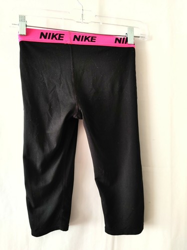 Nike Victory Dri-Fit Training Capris #827030 Black Pink Girls Size L #12806 - Picture 2 of 4