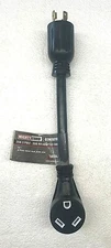 RV 30 amp Generator Adapter MALE 3 prong Twist Lock to 30 amp FEMALE 