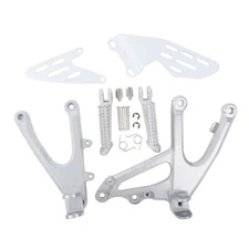 Front Rider Footrests Footpeg Bracket Set Fit For YAMAHA YZF R1 YZFR1 2007-2008