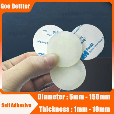 GOO BETTTER Weiß Selbstklebend Rund Abstandshalter Silikonpuffer Silikon Scheiben Platte