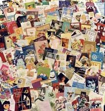 150 Vtg RANDOM DEFECT CARDS Bulk Lot, American Greetings Hallmark, NO Envelopes