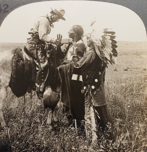 Keystone Stereoview Indiani Parlanti Lingua dei Segni da Rare USA 100 Card Set #42 - Foto 1 di 3