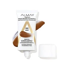 Almay Anti-Aging Foundation,Smart Shade,Hypoallergenic-Fragrance Free, 800 Deep