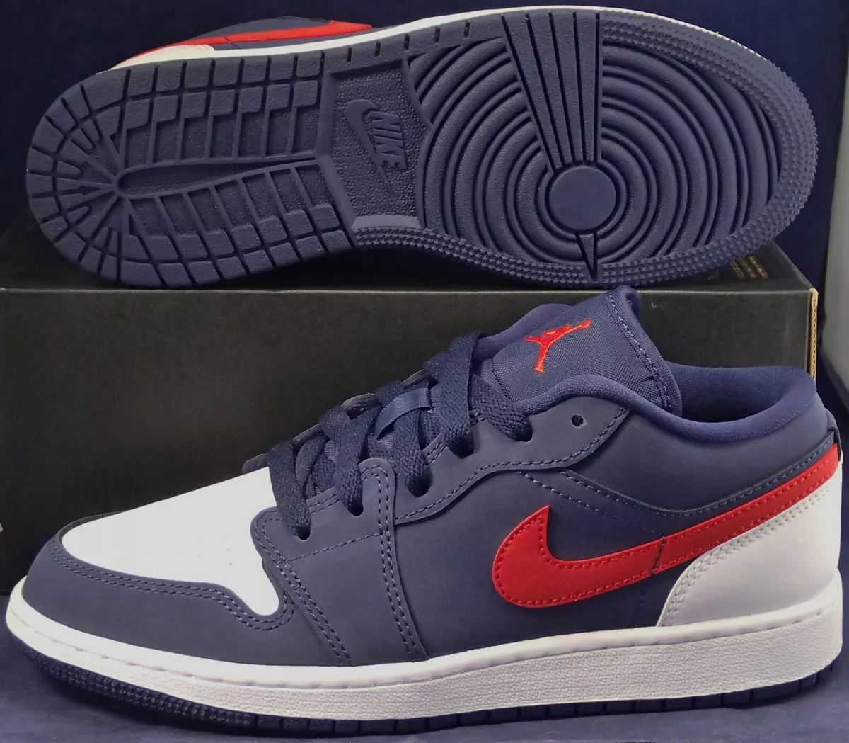 Navy and hotsell red sneakers