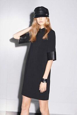 Gucci Mock Neck Shift Dress Size: XS Black