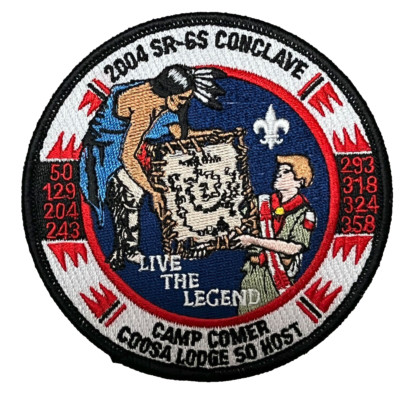 OA Coosa Lodge 50 Host 2004 SR6S Conclave Camp Comer BLK Bdr. [MX-8058b]