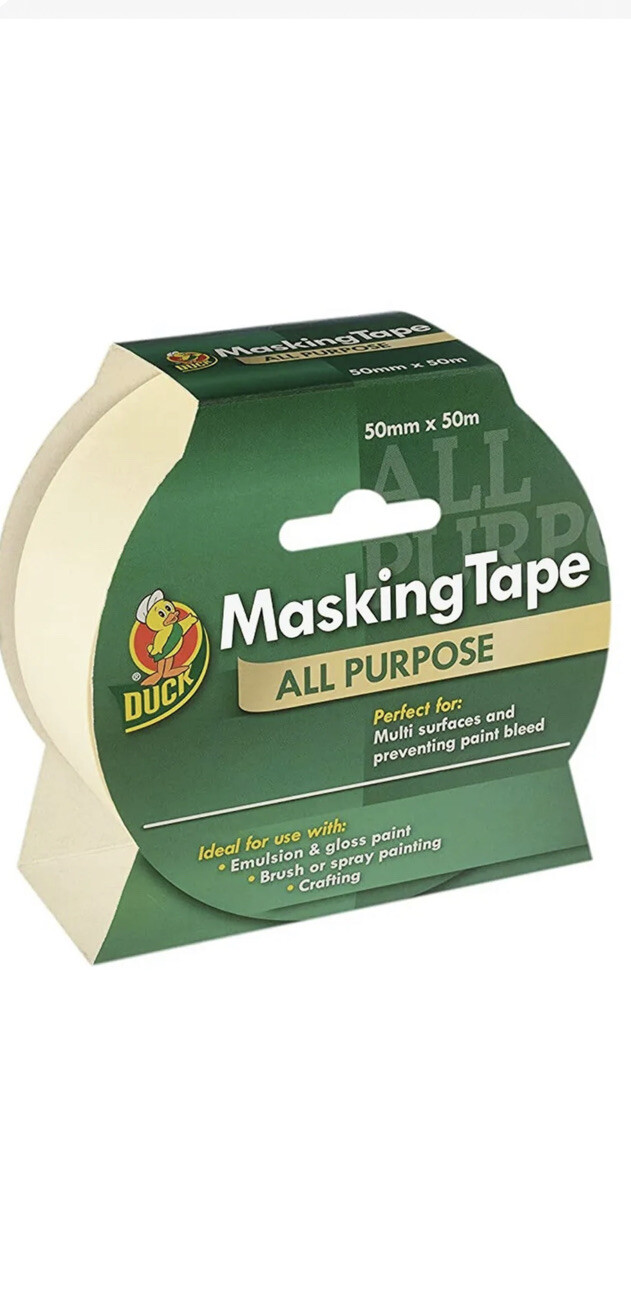 Shurtape 260196 Duck Tape All Purpose Masking Tape 50mm x 50m