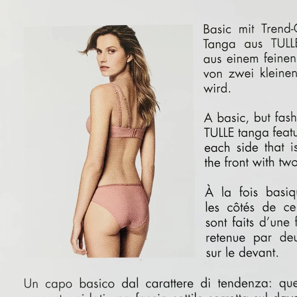 Wolford | Sheers Tanga #69756 in Ash Rose 3078 | Size Large ~ Discontinued Style - Image 4 of 4