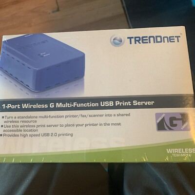 TRENDnet 1-Port Print Server TEW-MP1U USB 2.0 Type A Shared Network
