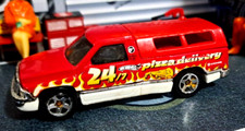 Loose-2007 HOT WHEELS Dodge Ram-Red 24/7 Pizza Delivery-From the City 5-Pack