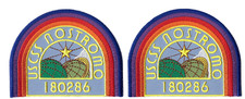 2pc USCSS Nostromo Crew Alien Movie Costume Patch Blue 
