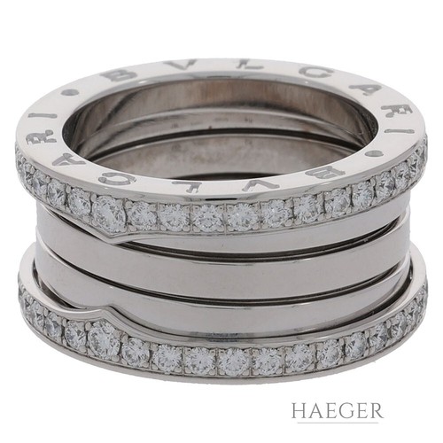 Bulgari B.Zero1 3 Band mit Diamanten Ring Gr.52 Weißgold 750 / 18K Full Set - Bild 3 von 3