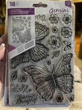 Gemini by Crafters Companion Clear Butterfly Stamps  Die Card Making Scrapbook