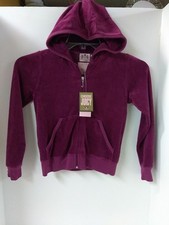 NEW GIRL'S JUICY COUTURE VELOUR SWEAT JACKET-MAGENTA