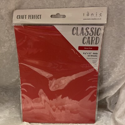 Craft Perfect Weave Textured Classic Card 8.5''X11'' 10/Pkg-Rose Pink