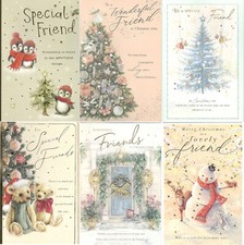 Friend, Friends Luxury Hand Finished Embellished Clinton's Christmas Cards 15x23