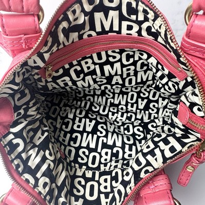 Marc Jacobs Purse Pink Leather Totally Turnlock Tote Shoulder 