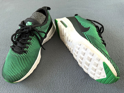 Nike Air Max Thea Jacquard Running Shoes Green Black Stripes Women's 5.5
