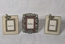 Jay Strongwater Neiman Marcus Mini Picture Frame 2" Stand Clip/Pin-3 Frames