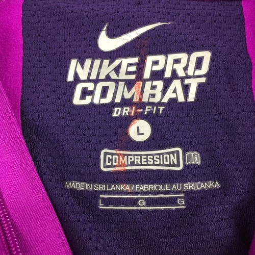 Nike Pro Combat Dri Fit Compression 1/4 Zip Hooded Athletic Jacket, Womens L - Picture 3 of 9