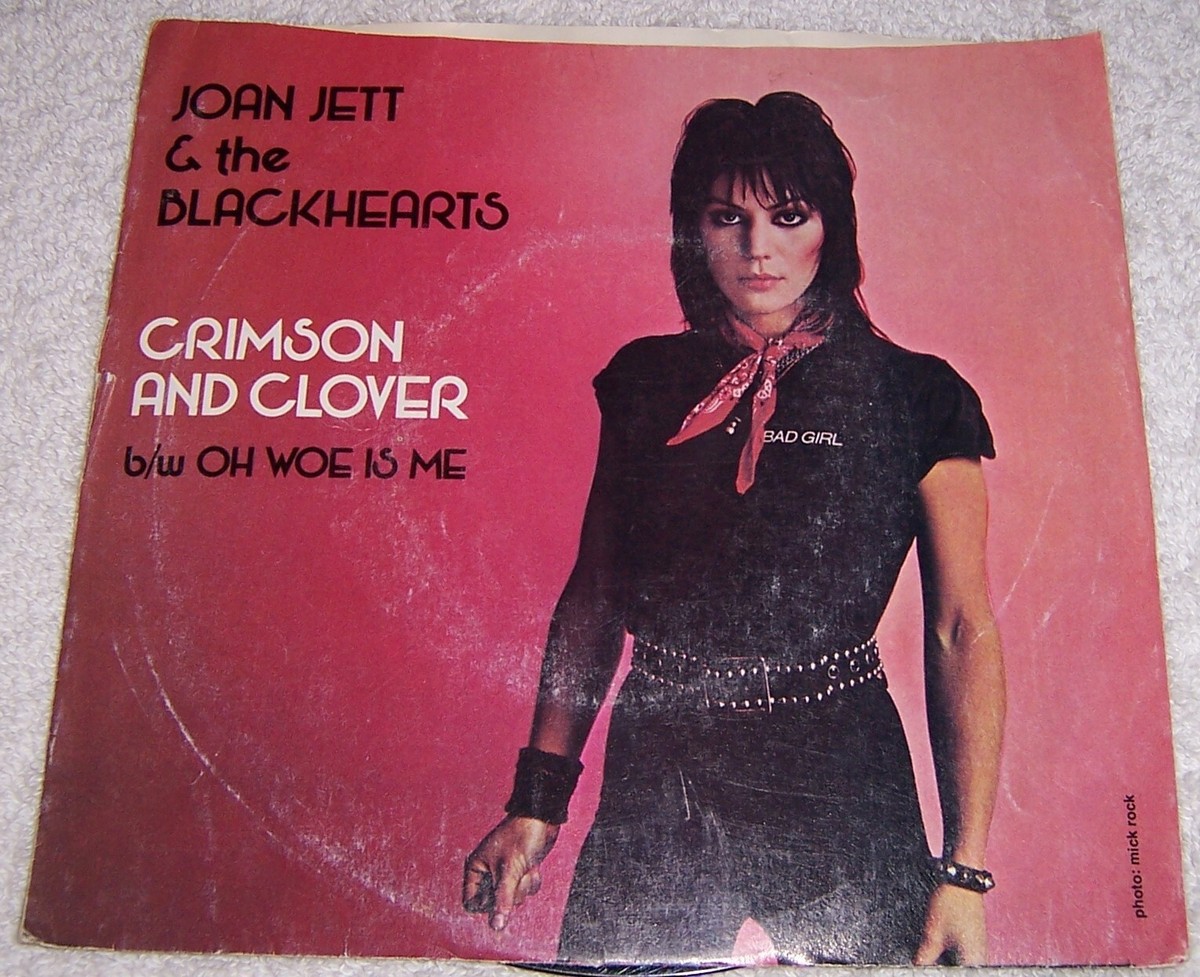 Joan Jett & the Blackhearts Crimson and Clover 45 RPM Record with